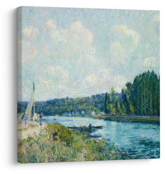 Obraz - Alfred Sisley, The Banks of the Oise, reprodukce (30x30 cm)