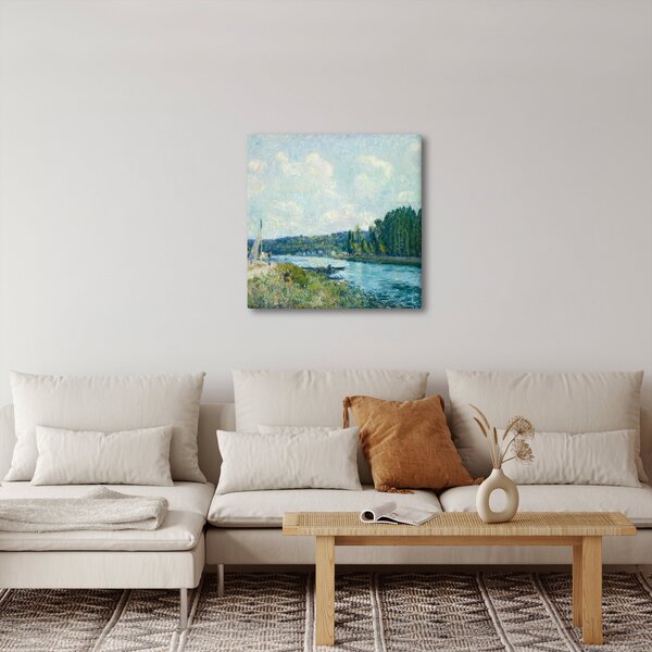 Obraz - Alfred Sisley, The Banks of the Oise, reprodukce (30x30 cm)