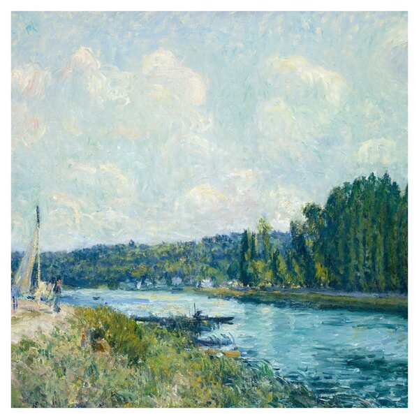 Obraz - Alfred Sisley, The Banks of the Oise, reprodukce (30x30 cm)