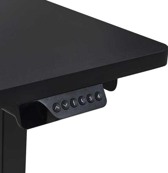 Elektricky nastavitelný rohový psací stůl DESTINES Černá 160 cm 109 cm Levá