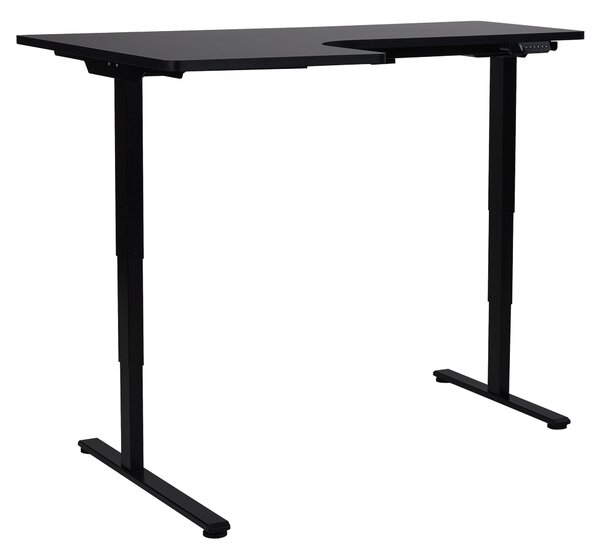 Elektricky nastavitelný rohový psací stůl DESTINES Černá 160 cm 109 cm Levá