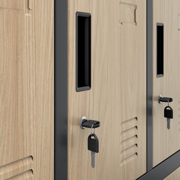 Šatní skříň BOZP antracitová / dub sonoma: Eco Design ROBERT, 1360 x 1720 x 450 mm