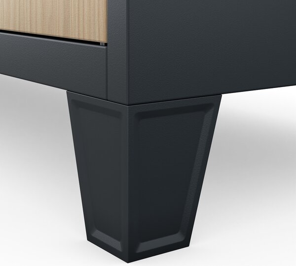 Šatní skříň BOZP antracitová / dub sonoma: Eco Design ROBERT, 1360 x 1720 x 450 mm