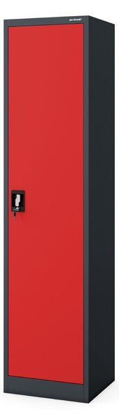 Uzamykatelná kartotéční skříň antracitovo-červená: ALEX 450 x 1850 x 400 mm