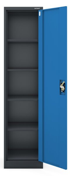 Uzamykatelná kartotéční skříň antracitovo-modrá: ALEX 450 x 1850 x 400 mm