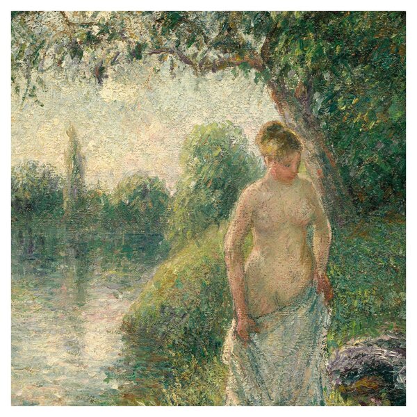 Obraz - Camille Pissarro, The Bather, reprodukce (30x30 cm)