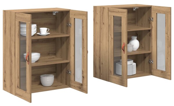 Nástěnné skříně 2 ks Artisanový dub 69,5 x 34 x 90 cm 3334300