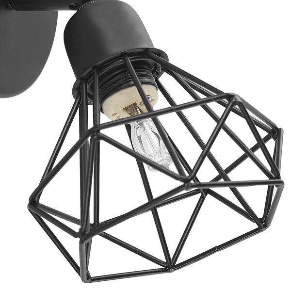 Sada 2 bodových lamp ERMA Nastavitelná Kov Černá