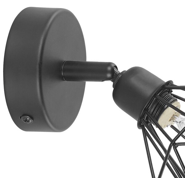 Sada 2 bodových lamp ERMA Nastavitelná Kov Černá