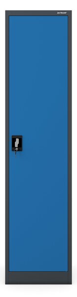 Uzamykatelná kartotéční skříň antracitovo-modrá: ALEX 450 x 1850 x 400 mm
