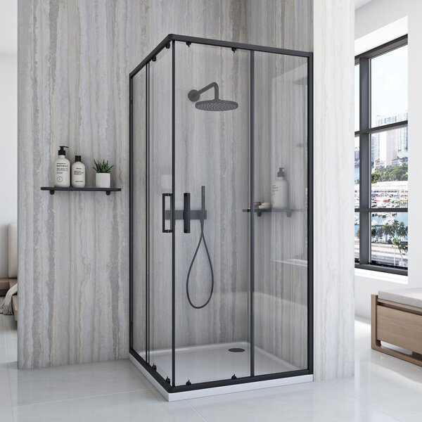 Sprchový kout REA City 80x80 Black