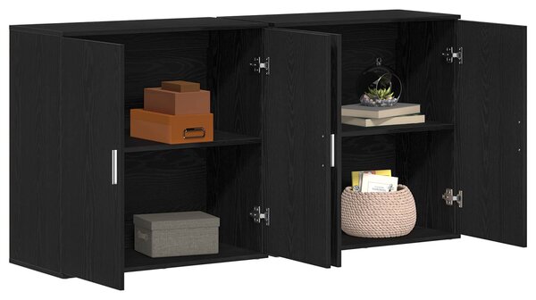 Servírovací skříň 2 ks Černý dub 79 x 38 x 80 cm 3334310