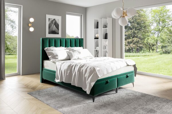 Kontinentální postel s matrací Sofia 1 120x200 Zelená