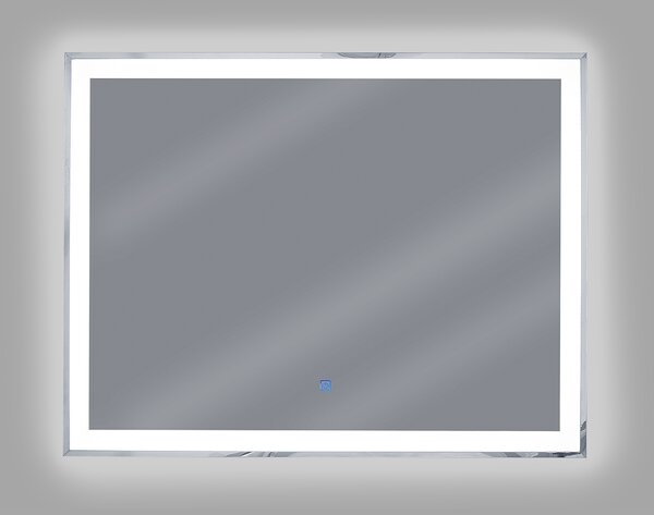 LED koupelnové zrcadlo ARGENS 90 cm 70 cm Stříbrná