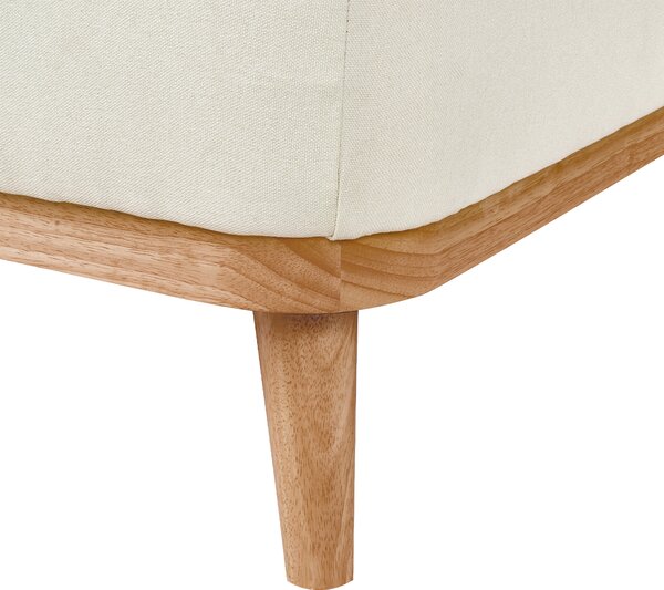 Rohová pohovka 3místná SIMOS Tkanina Krémově bílá Pravá