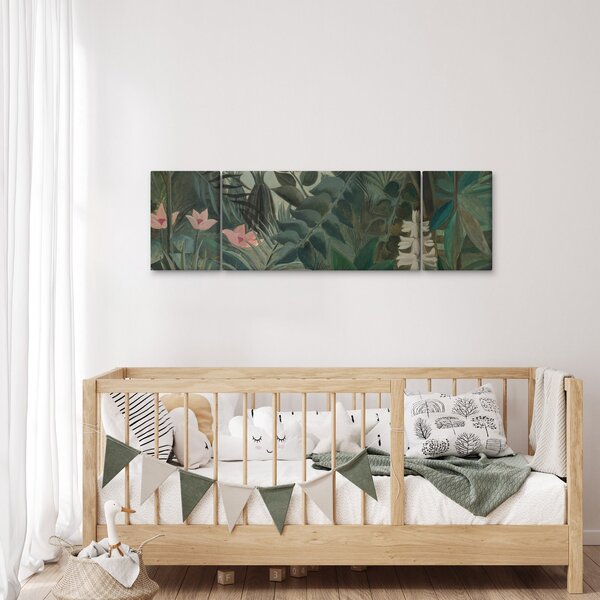 Obraz - Henri Rousseau, The Equatorial Jungle, reprodukce (170x50 cm)