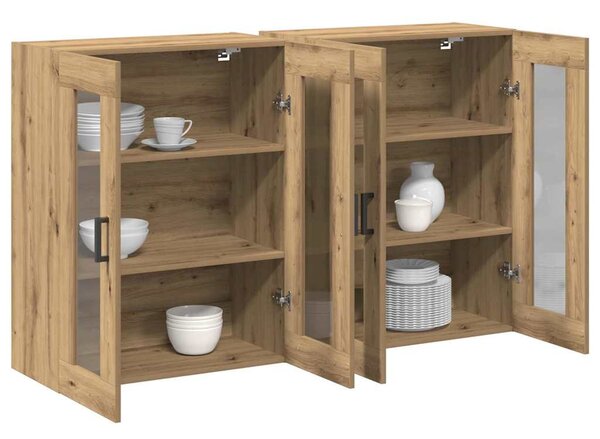 Nástěnné skříně 2 ks Artisanový dub 69,5 x 34 x 90 cm 3334315