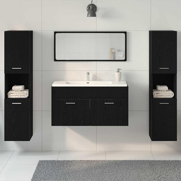 Sada koupelnového nábytku 4 ks Černý dub 90 x 38,5 x 46 cm 3334325