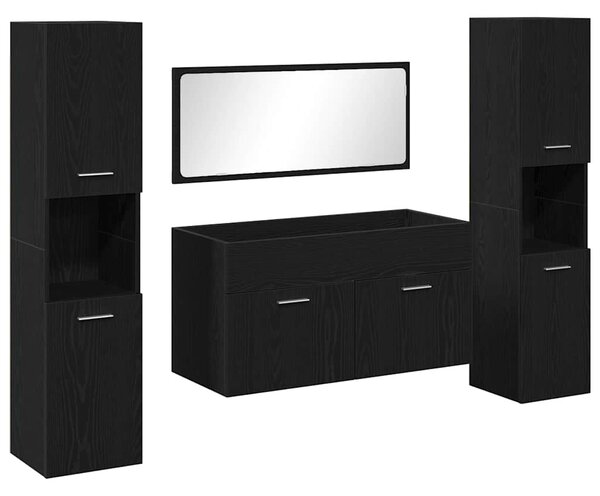 Sada koupelnového nábytku 4 ks Černý dub 90 x 38,5 x 46 cm 3334325
