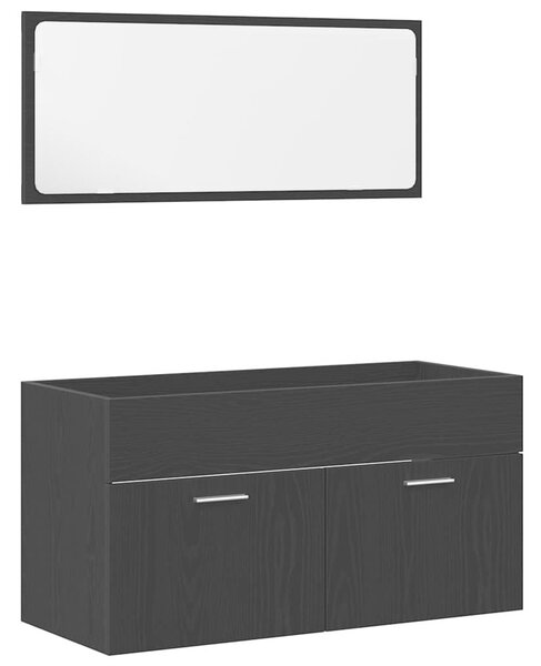 Sada koupelnového nábytku 4 ks Černý dub 30 x 30 x 130 cm 3334379