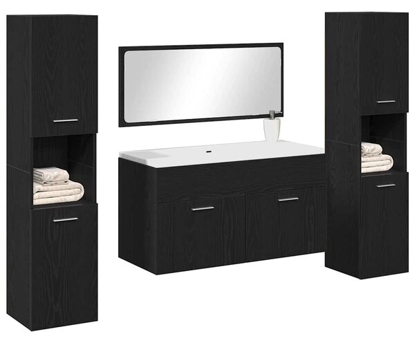 Sada koupelnového nábytku 4 ks Černý dub 90 x 38,5 x 46 cm 3334325