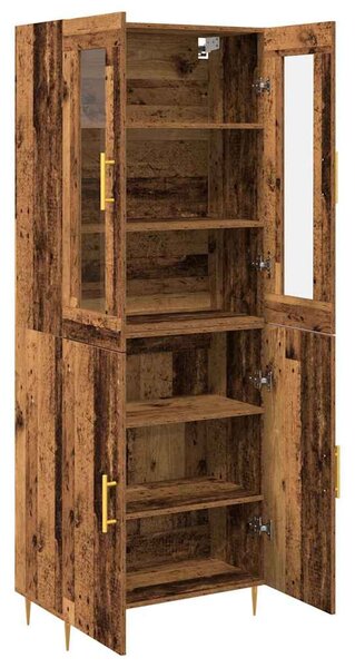 Vysoký bufet 2 ks Staré dřevo 69,5 x 34 x 180 cm 3334346