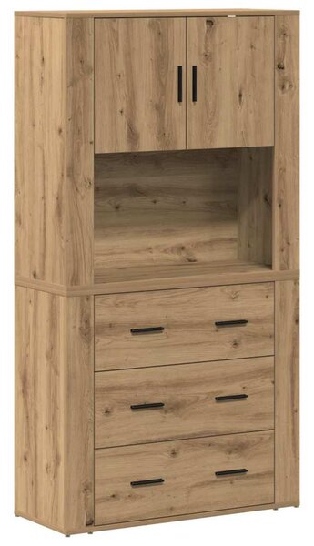 Vysoký bufet Artisanový dub 80 x 33 x 150 cm Kompozitní dřevo 3334344