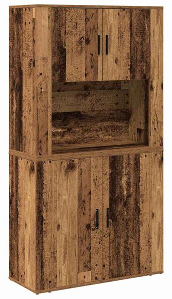 Vysoký bufet Staré dřevo 80 x 33 x 150 cm Kompozitní dřevo 3334336