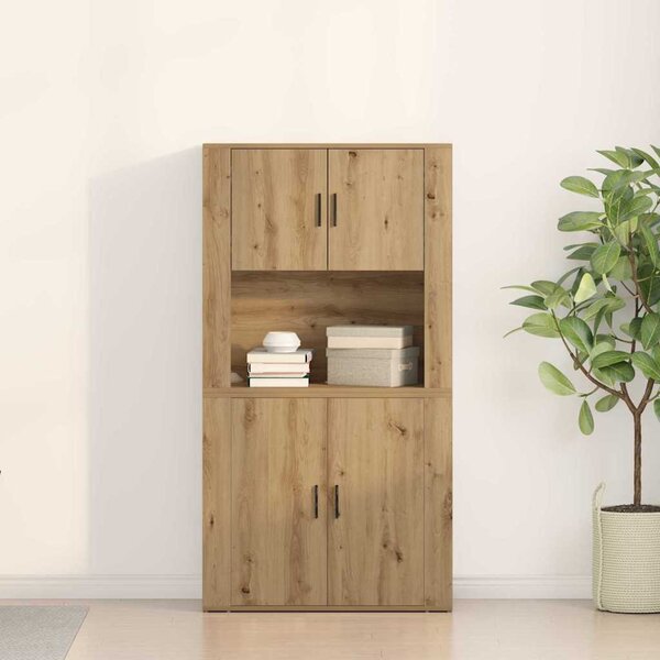 Vysoký bufet Artisanový dub 80 x 33 x 150 cm Kompozitní dřevo 3334337