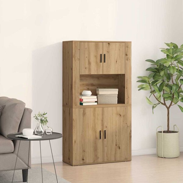 Vysoký bufet Artisanový dub 80 x 33 x 150 cm Kompozitní dřevo 3334337