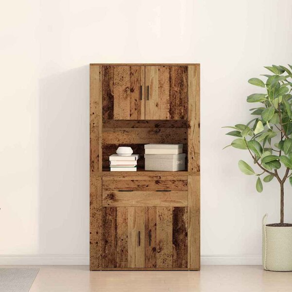 Highboard Staré dřevo 80 x 33 x 150 cm Kompozitní dřevo 3334340