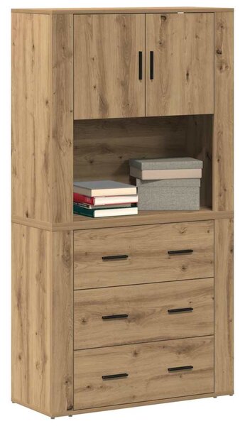 Vysoký bufet Artisanový dub 80 x 33 x 150 cm Kompozitní dřevo 3334344