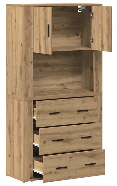 Vysoký bufet Artisanový dub 80 x 33 x 150 cm Kompozitní dřevo 3334344