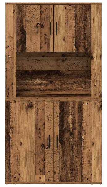 Vysoký bufet Staré dřevo 80 x 33 x 150 cm Kompozitní dřevo 3334336