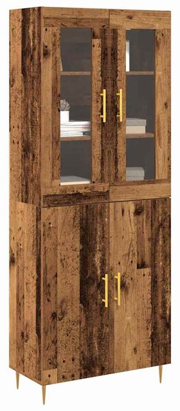 Vysoký bufet 2 ks Staré dřevo 69,5 x 34 x 180 cm 3334346