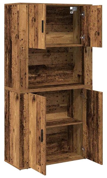 Vysoký bufet Staré dřevo 80 x 33 x 150 cm Kompozitní dřevo 3334336