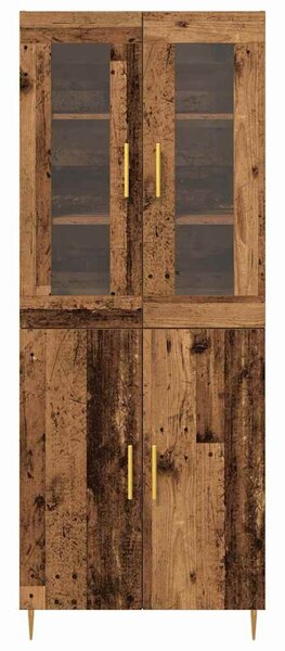 Vysoký bufet 2 ks Staré dřevo 69,5 x 34 x 180 cm 3334346
