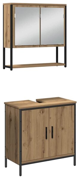 Sada koupelnového nábytku 3 ks Hnědá 33 x 33 x 113,5 cm 3334368