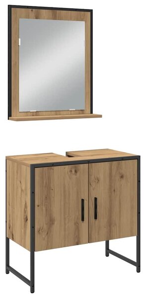 Sada koupelnového nábytku 4 ks Hnědá 33 x 33 x 185,5 cm 3334410