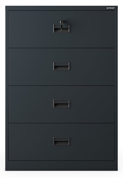 Antracitová kovová kartotéční skříň: SARA XL V4, 900 x 1320 x 600 mm