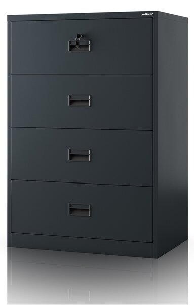 Antracitová kovová kartotéční skříň: SARA XL V4, 900 x 1320 x 600 mm