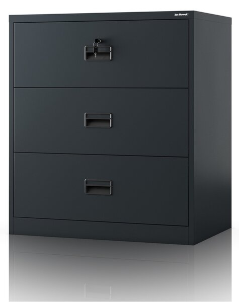 Antracitová kovová kartotéční skříň: SARA XL V3, 900 x 1020 x 600 mm