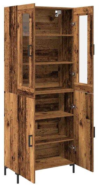 Vysoký bufet 2 ks Staré dřevo 69,5 x 34 x 180 cm 3334349