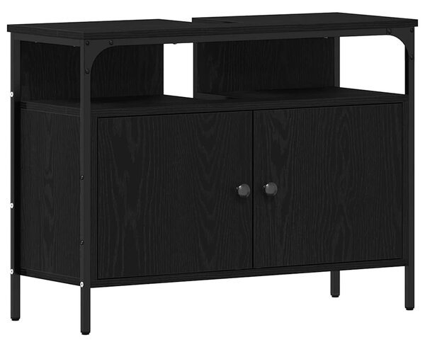 Koupelnové umyvadlové jednotky 3 ks Černá 80 x 30 x 60 cm 3334399