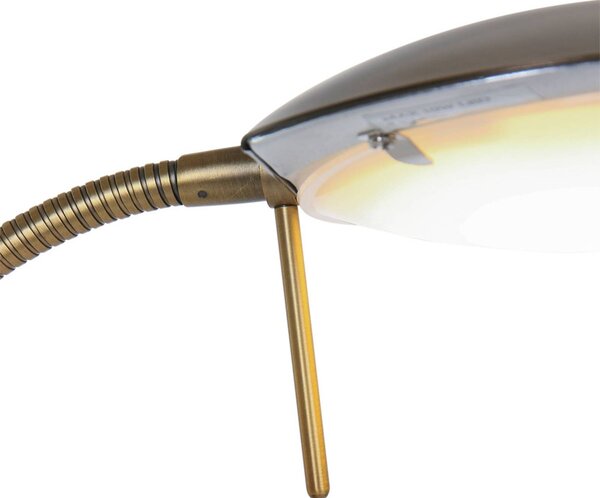 Steinhauer Stolní lampa LED Mexlite bronz, stmívatelný, Bronz / starožitná mosaz, Obývací pokoj / jídelna, kov, Moderní, Stolní lampa