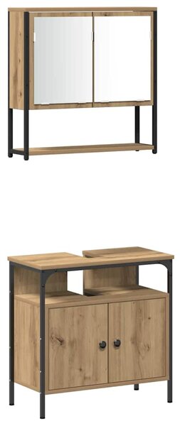 Sada koupelnového nábytku 4 ks Artisanový dub 3334407
