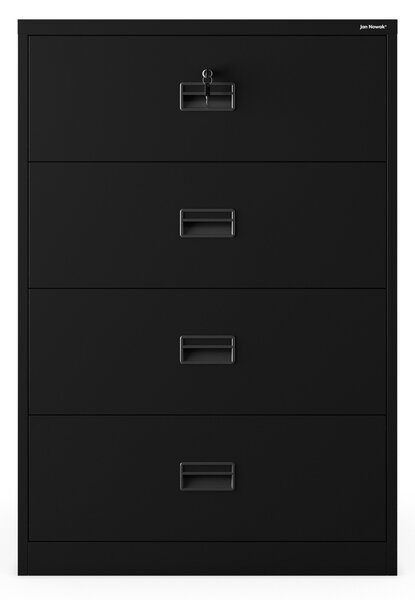 Černá kovová kartotéční skříň: SARA XL V4, 900 x 1320 x 600 mm