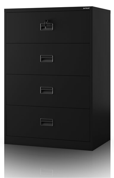 Černá kovová kartotéční skříň: SARA XL V4, 900 x 1320 x 600 mm