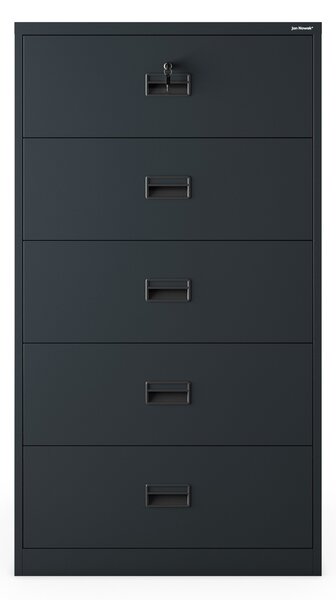 Antracitová kovová kartotéční skříň: SARA XL V5, 900 x 1620 x 600 mm