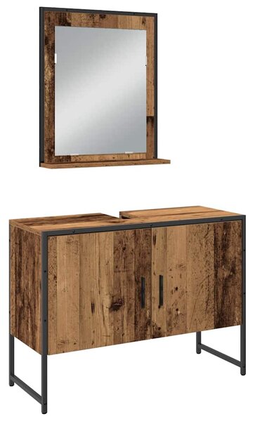 Sada koupelnového nábytku 3 ks Hnědá 33 x 33 x 113,5 cm 3334374